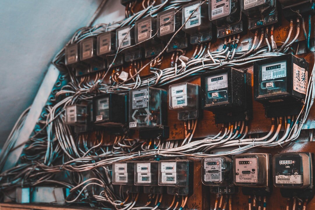 Network cables connected to distribution switches